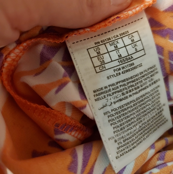 Marciano Bright Orange Dress With Braided Neck Detail - Picture 8 of 8